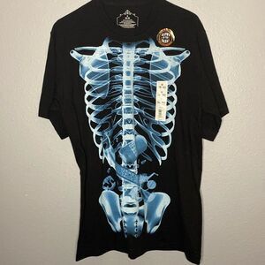 NWT New Halloween Tee T-shirt Rib Cage Glow in the Dark Costume Size Medium